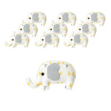 Tinapicnic 可愛大象材料布貼, 黃色三角, 10個