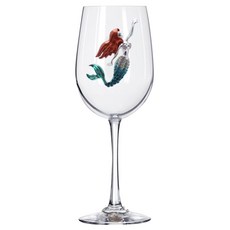 QueensJewels 머메이드 목이 긴 와인잔, 1개