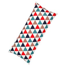 Ein Haus 三角形圖案長條抱枕 B款, 紅色