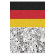 Roem Design 矽膠餐墊 德國國旗 + 罌粟花, 混合顏色, 385 x 285 mm, 1個