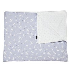 嬰兒用可愛圖案超細纖維毛毯 棉花糖兔子款, 灰色