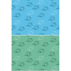 Roem Design 矽膠餐墊 木蘭3 薄荷綠 + 木蘭3 綠色, 混合顏色, 385 x 285 mm, 1個