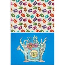 羅恩設計 矽膠餐墊 馬卡龍 + 花盆02, 混合顏色, 385 x 285 mm, 1個