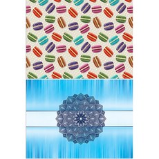 羅恩設計 矽膠餐墊 馬卡龍 + 蓮花2, 混合顏色, 385 x 285 mm, 1個