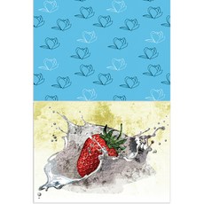 蘿安設計 矽膠餐墊 木蘭3 薄荷 + 草莓, 混合顏色, 385 x 285 mm, 1個