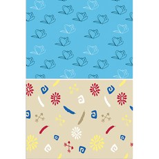 Roem Design 矽膠餐墊 木蘭3 薄荷 + 圖案, 1, 385 x 285 mm, 1個