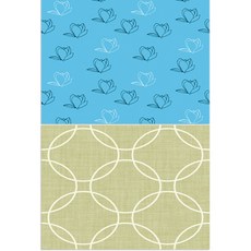 ROEM DESIGN 矽膠餐墊 木蘭3 薄荷 + 圓形, 混合顏色, 385 x 285 mm, 2個