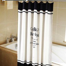 市場情緒防水浴簾皇冠L, 1個, 白色