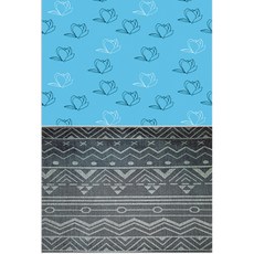 Roem Design 矽膠餐墊 木蘭3 薄荷 + 鋸齒, 混合顏色, 385 x 285 mm, 2個