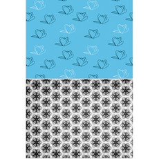 羅恩設計 矽膠餐墊 木蘭3 薄荷 + 黑色圖案, 混合顏色, 385 x 285 mm, 1個