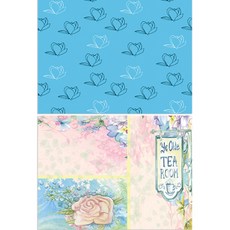 ROEM DESIGN 矽膠餐墊 木蘭3 薄荷 + 下午茶時間, 混合顏色, 385 x 285 mm, 1個