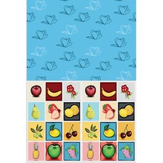 ROEM DESIGN 矽膠餐墊 木蘭3 薄荷 + 水果, 混合顏色, 385 x 285 mm, 2個