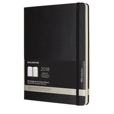 몰스킨 클래식 2018 12M 위클리 다이어리 세로형 Pro 하드, Black