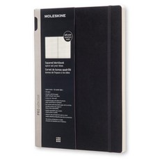 몰스킨 Pro 워크북 노트 Squared A4 소프트, Black, 1개