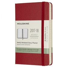 몰스킨 클래식 2018 18M 위클리 다이어리 하드, Scarlet Red
