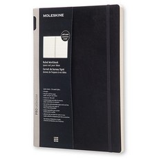 몰스킨 Pro 워크북 노트 룰드 A4 하드, Black, 1개