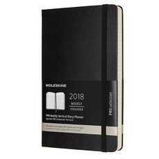 몰스킨 클래식 2018 12M 위클리 다이어리 Pro 하드, Black