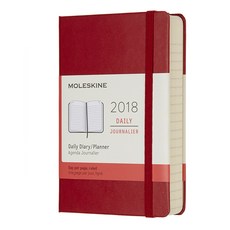 몰스킨 클래식 2018 12M 데일리 다이어리 하드, Scarlet Red