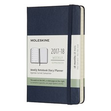 몰스킨 클래식 2018 18M 위클리 다이어리 하드, Sapphire blue