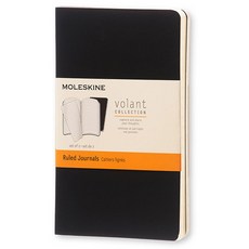 몰스킨 볼란트 저널 수첩 룰드 포켓 소프트, Black, 1개