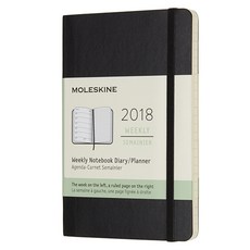 몰스킨 클래식 2018 12M 위클리 다이어리 소프트, Black