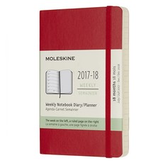 몰스킨 클래식 2018 18M 위클리 다이어리 소프트, Scarlet Red