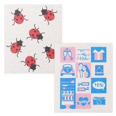 Uniart 北歐風抹布 2入組, 混色