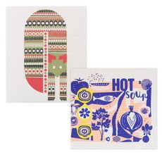 Uniart 北歐風抹布 2入組, 混色