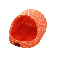 REDPUPPY 버틀린 圓形狗狗坐墊屋, 芬達橘, 1個