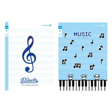 모닝글로리 2018 초등 3-6 음악 오선 노트 남, 랜덤 발송, 10개입