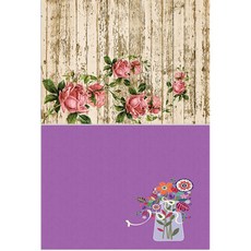 ROEM DESIGN 矽膠餐墊 地板上的玫瑰 + 玻璃花瓶, 混合顏色, 385 x 285 mm, 1個