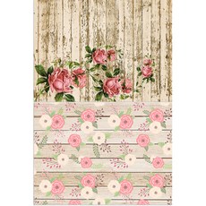 로엠디자인 실리콘 식탁매트, 마루위장미 + 장미패턴, 385 x 285 mm, 2개