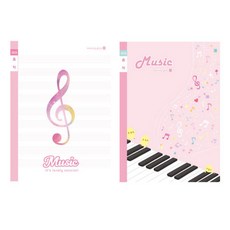 모닝글로리 2018 초등 3-6 음악 오선 노트 여, 랜덤 발송, 10개입