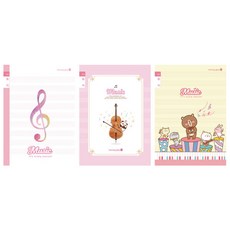 모닝글로리 2018 초등 SP 음악 오선 노트 노트 여, 랜덤 발송, 5개입