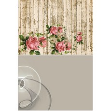 Roem Design 矽膠餐墊 地板上的玫瑰 + 留白, 混合顏色, 385 x 285 mm, 2個
