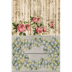 羅恩設計 矽膠餐墊 地板上的玫瑰 + 美女, 混合顏色, 385 x 285 mm, 2個