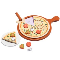 NAMOO原木製作披薩積木, 混色