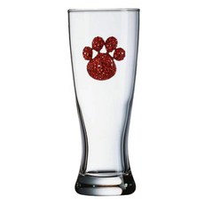 QueensJewels 빨간색 발자국 맥주잔, 1개