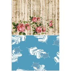 Roem Design 矽膠餐墊 地板玫瑰 + 羽毛, 薄荷綠, 385 x 285 mm, 2個