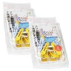 KOKUBO 小久保工業所 領子迷你洗衣衣架 8p, 正方形, 2件