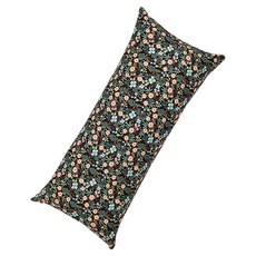 Ein Haus 花朵圖案長條抱枕 C款, 黑色