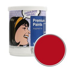 PANTONE 외부용 실외 저광 페인트, 19-1664 True Red, 1L, 1개