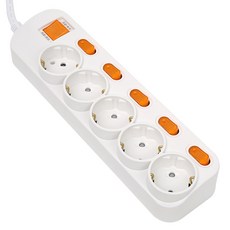 DAESUNG Power Strip 5孔延長線 16A 250V, 2.5m, 1組