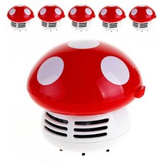 蘑菇桌面迷你吸塵器 6入, IL-0504 (紅)