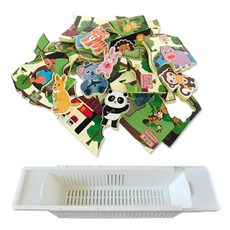 浴室收納器+動物園遊戲貼紙, 混色, 1組