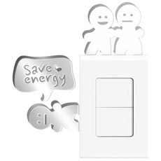 Kuu DIY開關立體裝飾壓克力貼紙 S20, 恩京