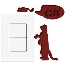 Kuu 開關內部三維點DIY裝飾貼紙S18, 棕色