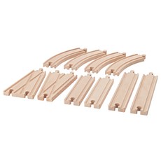 이케아 LILLABO 기차 레일 트랙완구 10p 103.637.26