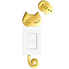 Kuu 開關酸內部三維點DIY裝飾貼紙S02, 金鏡