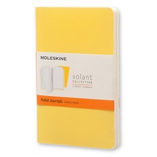 몰스킨 볼란트 저널 룰드 포켓 소프트 노트, Sunflower Yellow + Brass Yellow, 1개